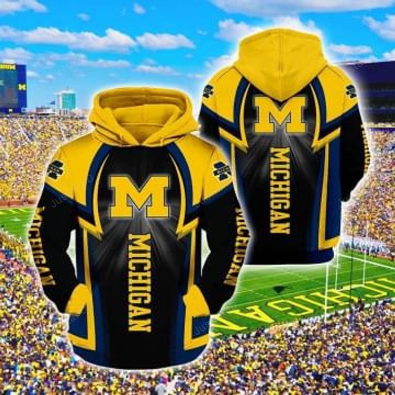 Ncaa Michigan Wolverines 3D Hoodie Zip Hoodie Style 08